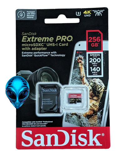 Memoria Microsd 256 Gb Sandisk Extreme Pro 200mb Original 8k