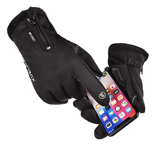 Guantes Frio Abrigo Moto/ Bici Softshell Tactil