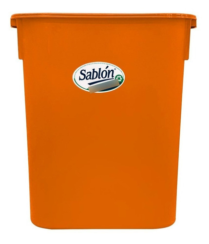 4 Pack Bote De Basura Rectangular 20 L Color Naranja