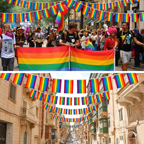 Para Mantel Rainbow Pride Con Forma De Pancarta Con Motivo