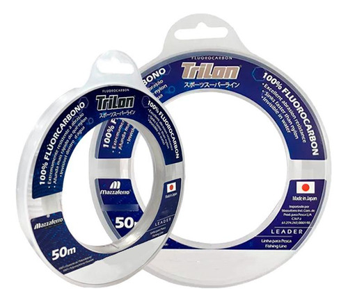 Linha Mazzaferro Trilon 100% Fluorcarbono 0,70mm 87,6lb 50m