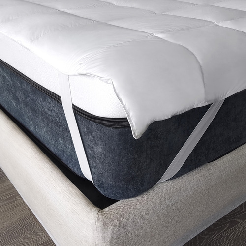 Cubre Colchon Colchoneta Hotelera De Plumon Alternativo Hipoalergenico 100% Algodon Queen Size