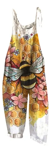 Mono Tirante Fino Para Mujer Pantalon Largo Holgado Informal