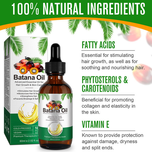 Aceite De Batana Para El Crecimiento 60ml, Aceite De Batana