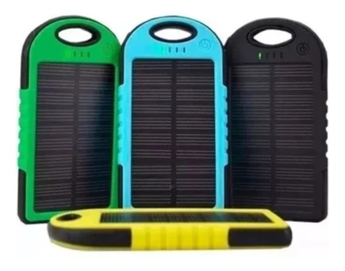 Cargador Solar 7000 Mah Power Bank Linterna Y Dos Puertos 