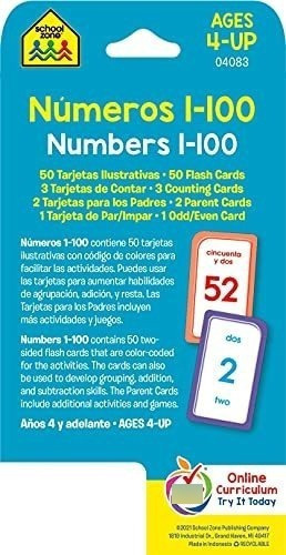 School Zone - Bilingual Numbers 1-100 Flash Cards -, de School Z. Editorial School Zone Publishing en español
