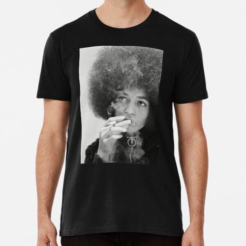 Remera Angela Davis Fumando Algodon Premium