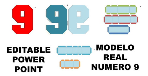 Kit Imprimible Moldes Letras Numeros 3d (editables)