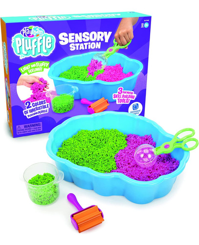 Playfoam Pluffle Sensory Station, Cubo Sensorial Herram...