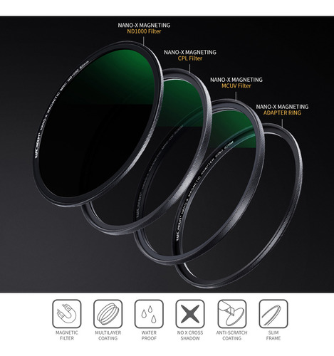 Filtro Nd Cpl K&f Concept, 3 Unidades, Filtros Ultraclaros U
