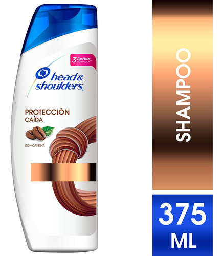 Shampoo Head & Shoulders Protección Caída Con Cafeína 375ml