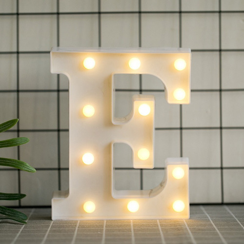 Letras Y Números Led 3d Luces Foco Lampara Decora Abecedario