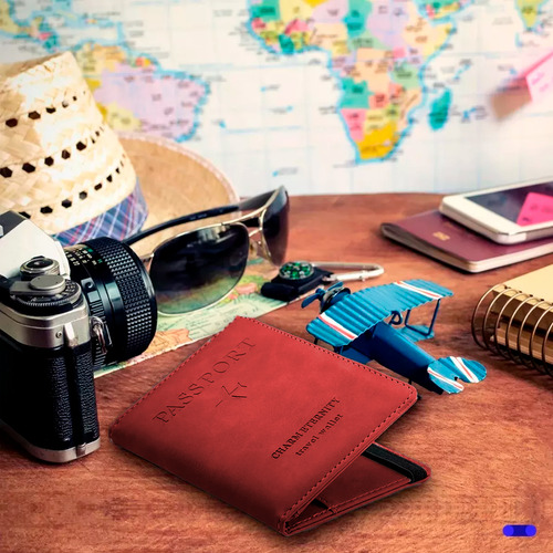 584126975432482465 Porta Pasaporte Documentos Funda Protectora Viaje Con Rfid Color Rojo