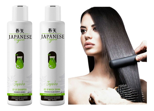 Creme Alisante Japonesa Orgânica 300ml Antifrizz 1 Unid
