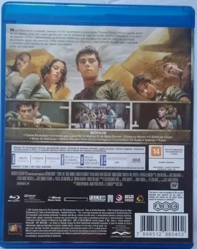 Bluray Original Do Filme Maze Runner - Correr Ou Morrer