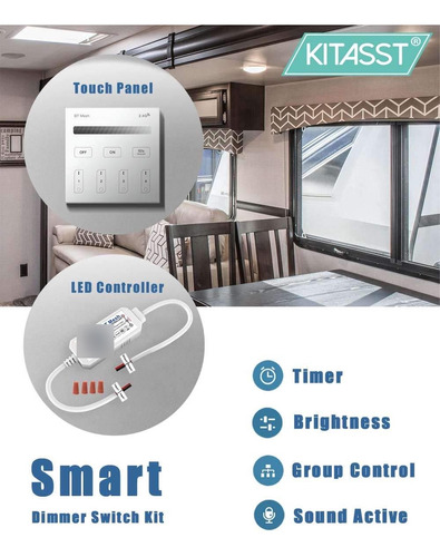 Kitasst Smart Dc 12 V Kit Interruptor Atenuacion Para Luz Rv