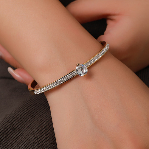 Pulsera Minimalista Titanio Acero Pulsera Mujer