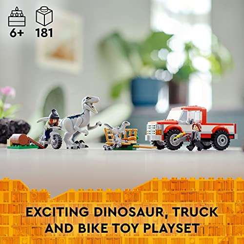 Lego 76946 Jurassic World Trampa Velociraptor Blue Y Beta