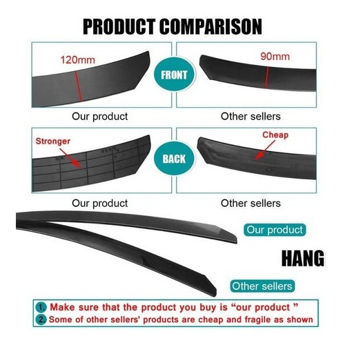 Imagen 7 de 7 de Lip Universal Plástico Abs Facia Delantera Bumper Body Kit
