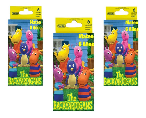 Backyardigans Lapices De Colores Personalizados X10 Souvenir