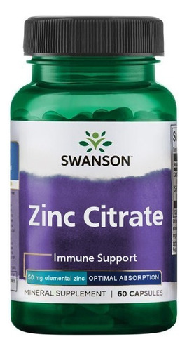 Citrato De Zinc 30mg 60 Capsulas Inmunidad Antioxidante Z13