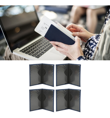 Funda Para Pasaporte, 4 Unidades, Piel Sintética Suave E Imp