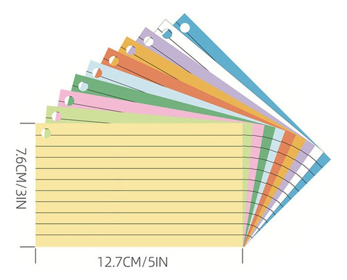 Folder Memo Book, Tarjetas De Revisión De Hojas Sueltas Con
