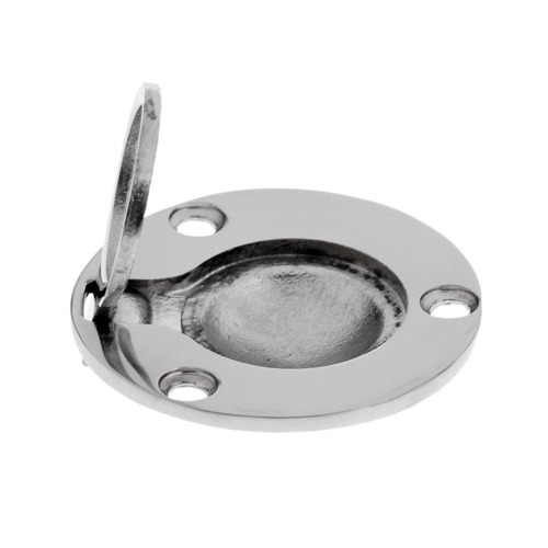 Puxador Redondo Em Aço Inox 50 Mm Para Armários Porta Lancha