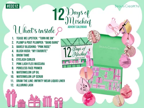 Calendario Adviento Maquillaje Beauty Creations Set Navidad