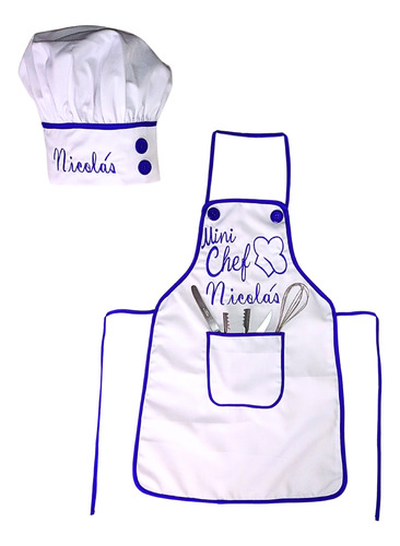 Exclusivo Disfraz Minichef Personalizado Nombre En Mini Chef
