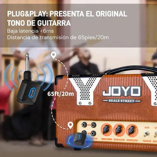 Joyo Jw-06 Wireless Guitar Transmitter Receiver Audio | MercadoLivre