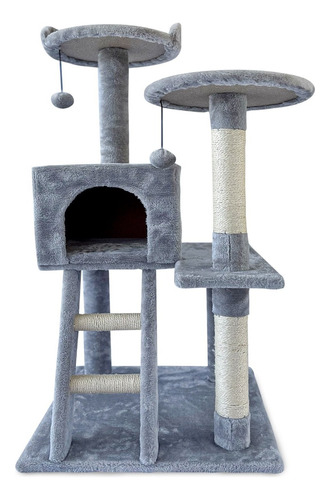  Rascador Torre 4 Niveles Para Gato En Felpa Y Sisal