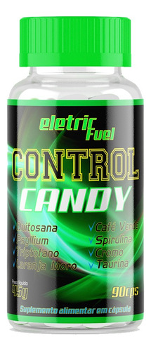 Control Candy Eletric Fuel 90 Cápsulas - Fórmula Concentrada Sabor Sem Sabor