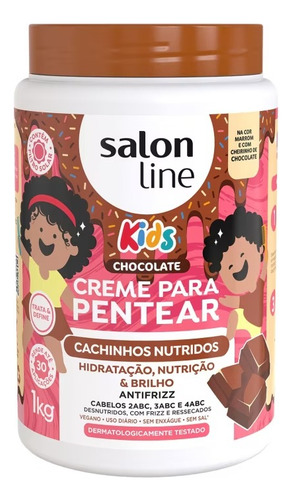 Creme Para Pentear Salon Line Kids Cachinhos Nutridos 1kg