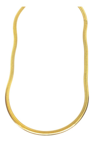 Imagen 2 de 2 de Cadena Acero Inoxidable Dorada Panza De Víbora 50x0.4cm