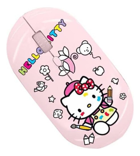 Zayaxe Hello Kitty Girl Ratón Óptico Rosa 2,4 Ghz Usb Pc