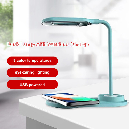 Lámpara De Escritorio Led Con Carga Inalámbrica, Control, 3