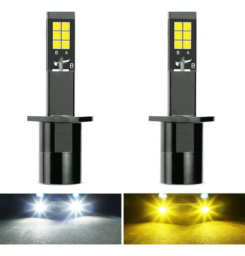 Bombilla Led Antiniebla H1, Ámbar Y Blanco, De Dos Colores,