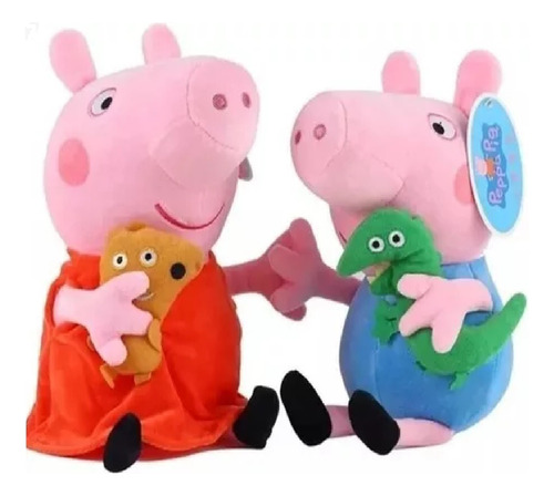 Peluches Peppa Pig Y George Con Dinosauro Teddy 20 Cm 