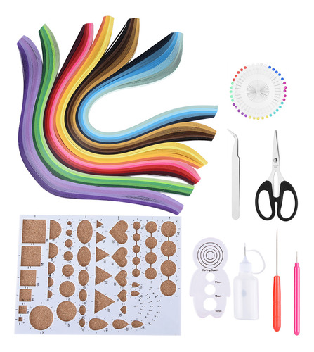 Kits De Papel Para Manualidades, 14 Piezas, 6 Tiras De Color