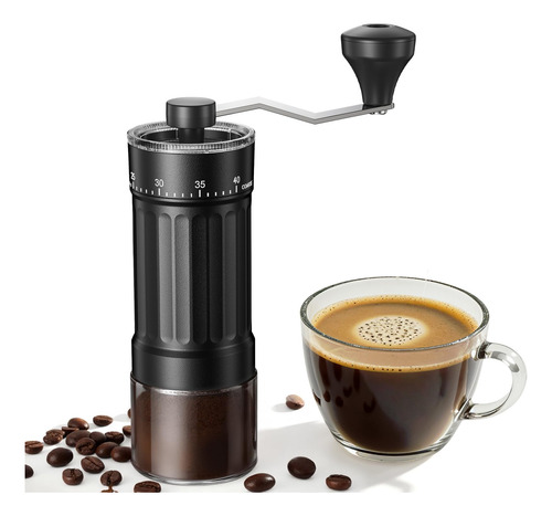 Mini Molinillo De Café Manual Marca Sin Modelo 1.06 Oz Negro
