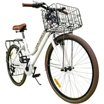 Comprar Bicicleta Urbana Vintage R26 7v Frenos V-brakes Con Canasta