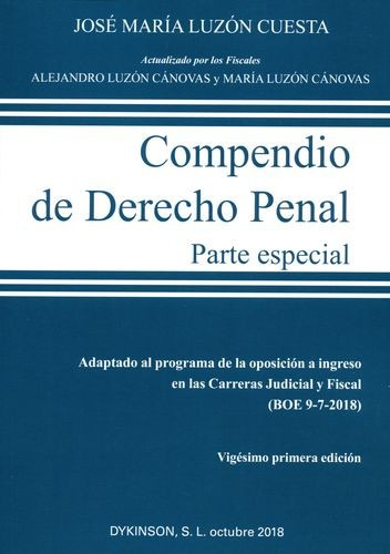 Libro Compendio De Derecho Penal. Parte Especial