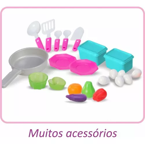 Comidinha Infantil Cozinha Frutas Cortar Jogo Pop It X24