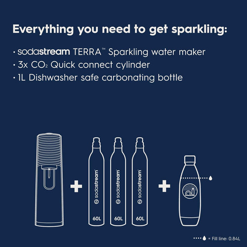 Fabricador De Agua Espumosa Sodastream Terra Negro + 3 Co2