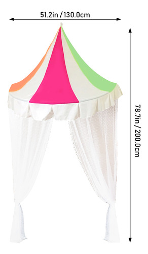 Cama Infantil Con Toldo, Red, Cortina De Gasa, Media Tienda
