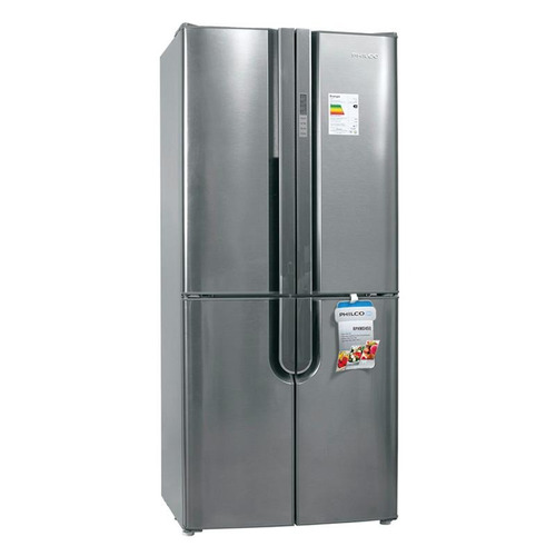 Refrigerador 4 Puertas Frío Húmedo Inverter 450l Inox Philco