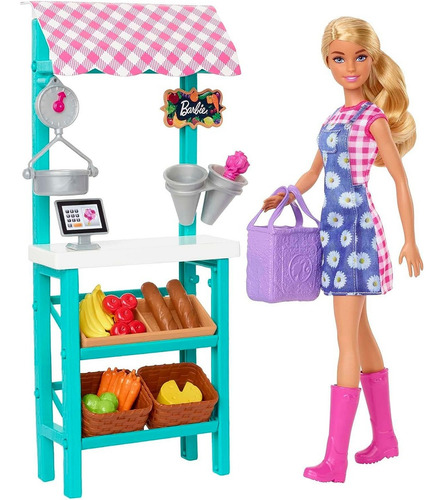 Barbie Puesto De Mercado Original Mattel Muchos Accesorios