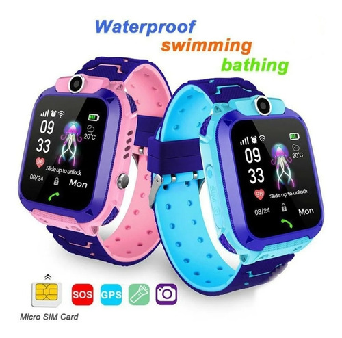 Imagen 3 de 6 de Reloj Inteligente Niños Q12 Chip Gps Android Ios // Rosado