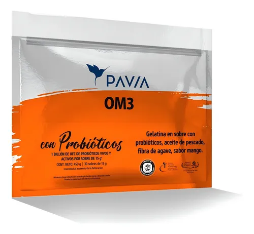 comprar Probióticos Pavia con 1 billón vivos y activos L. Rhamnosus y L. bulgaricus, sabor Mango